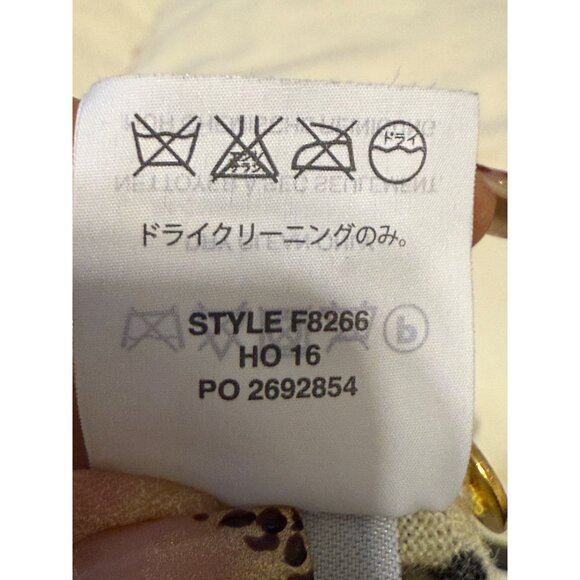 J Crew Jackie Bow Print 100% Merino Cardigan w/ Gold Buttons Medium - Picture 9 of 16